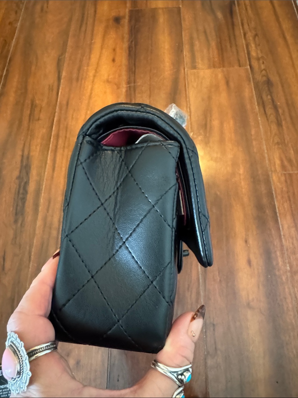 Copy Chanel Source Unknown Black Quilted Shoulder Bag with black Chain Detail - Picture 5 of 5